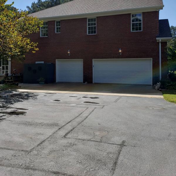 Brick home roof wash completed