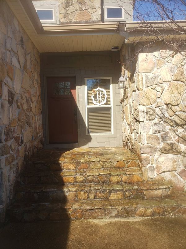 Flagstone entry steps