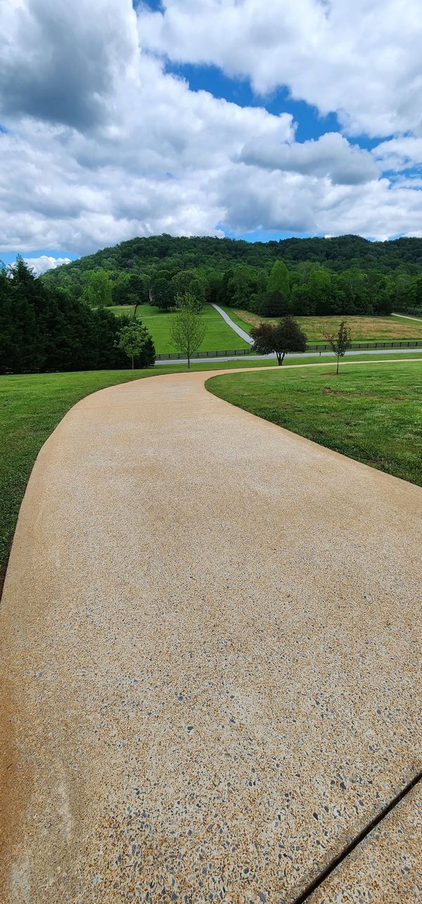 Exposed aggregate driveway